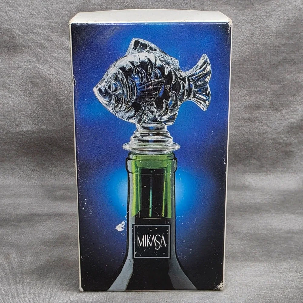 Mikasa Nature's Catch Fish Lead Crystal Bottle Stopper